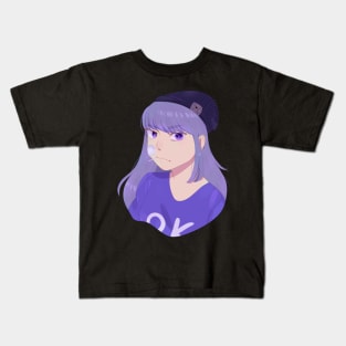 Purple Girl Kids T-Shirt